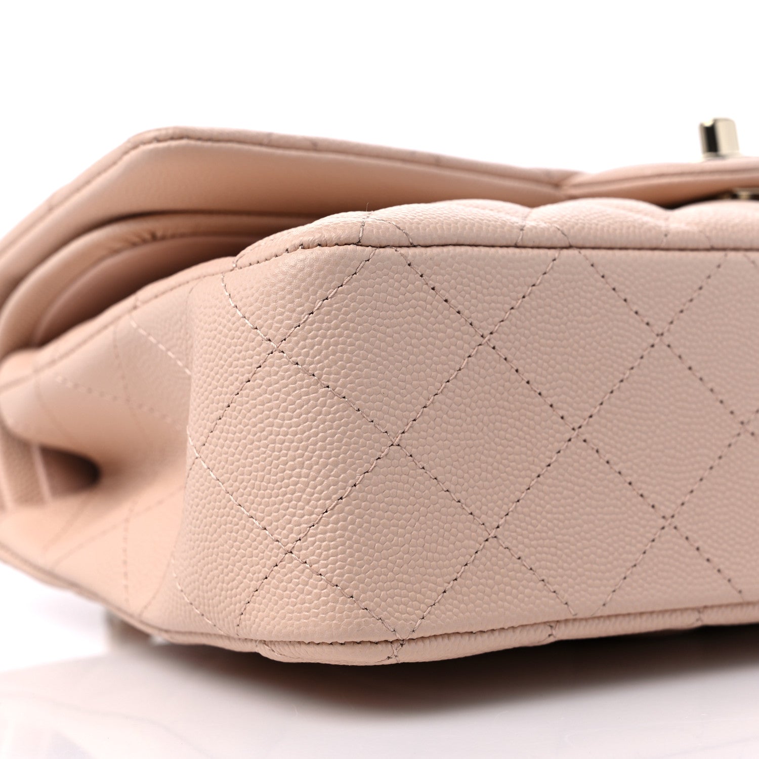 Chanel Caviar Quilted Medium Double Flap Light Beige 8 of 9
