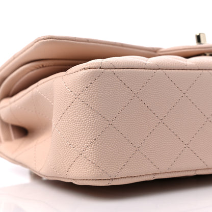 Chanel Caviar Quilted Medium Double Flap Light Beige 8 of 9