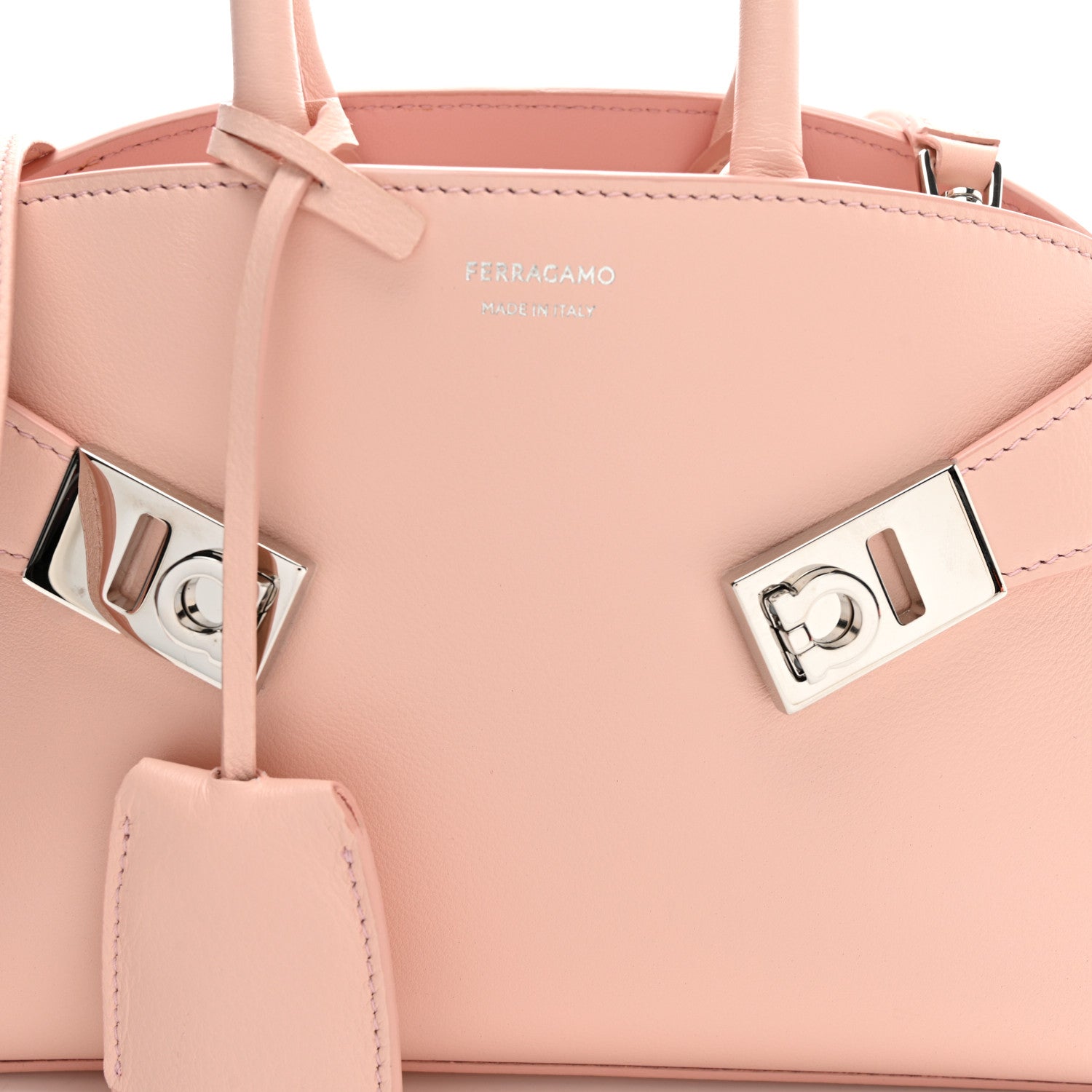 Salvatore Ferragamo Calfskin Mini Hug Bag Nylund Pink 8 of 10
