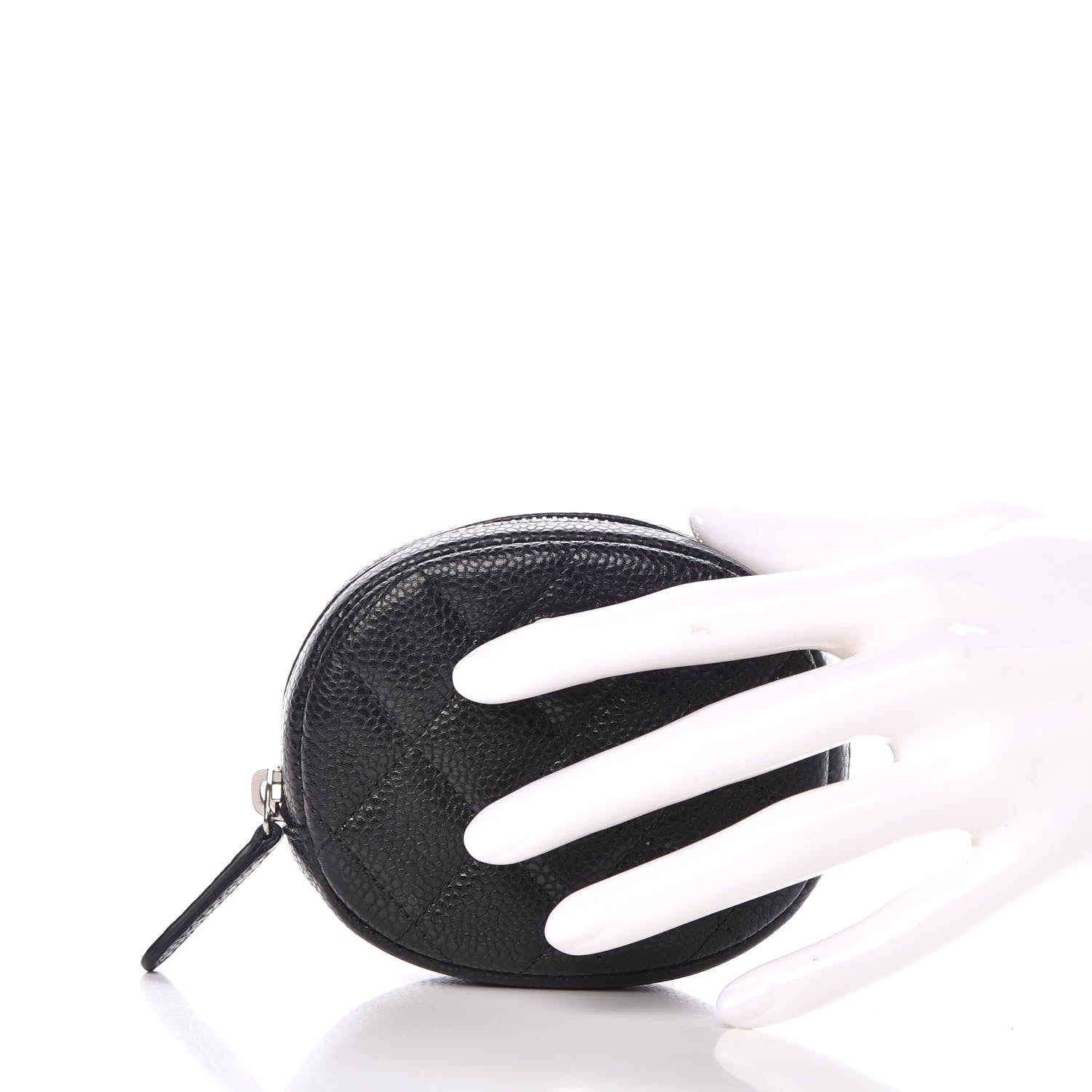 Chanel Caviar Quilted Zip Around Classic Coin Purse Black 2 of 10