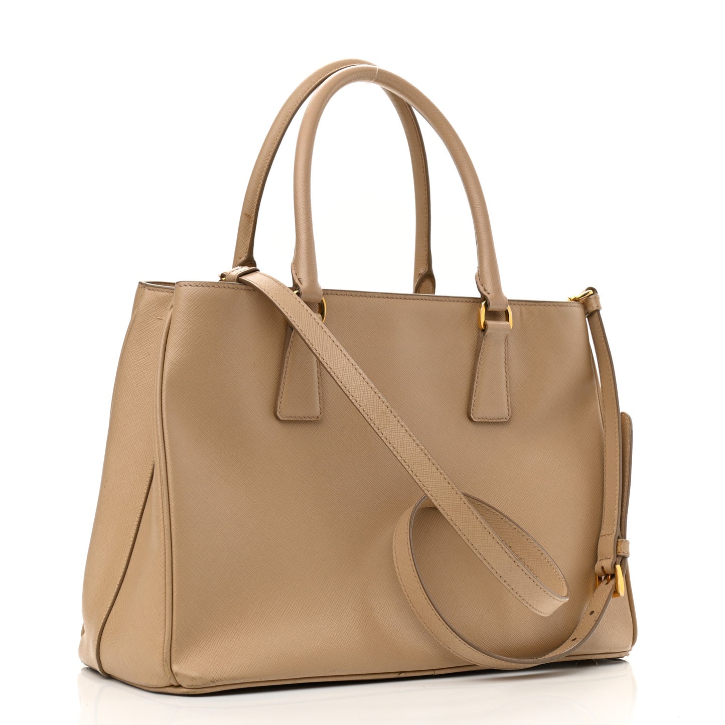Saffiano Lux Medium Tote Cammeo