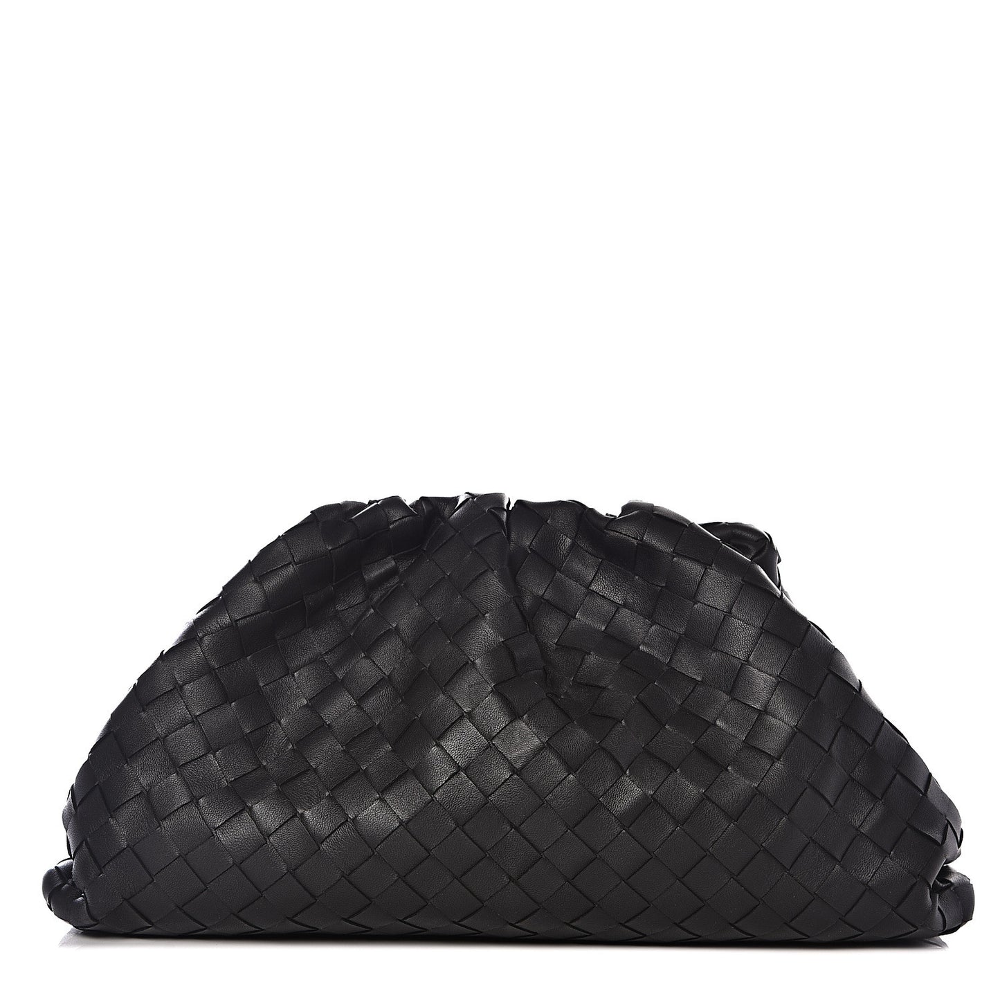 Nappa Maxi Intreccio The Pouch Oversized Clutch Black