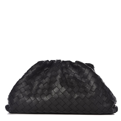 Bottega Veneta Nappa Maxi Intreccio The Pouch Oversized Clutch Black 1 of 9
