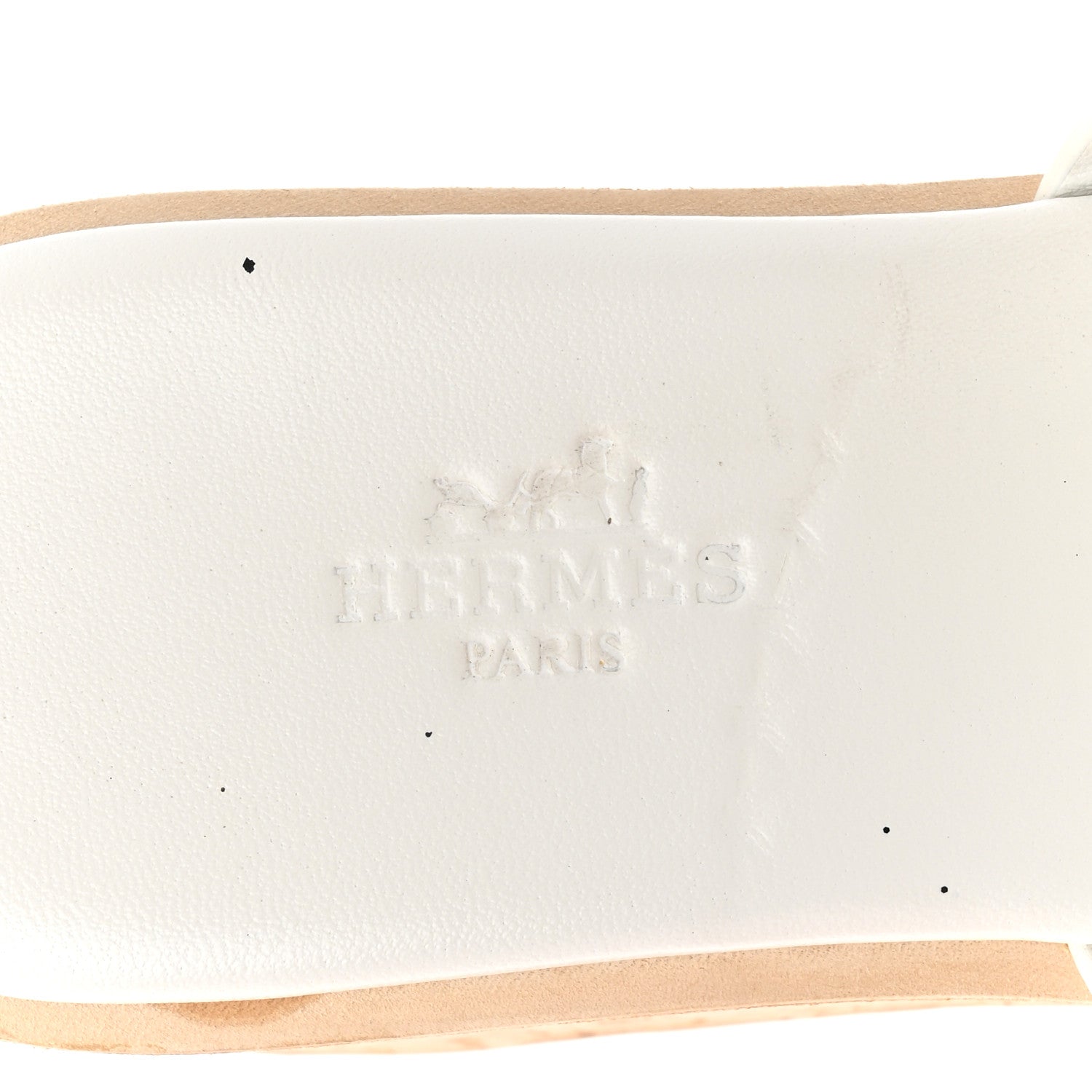 Hermes Calfskin Cork Eze 30 Sandals 36 White 7 of 12