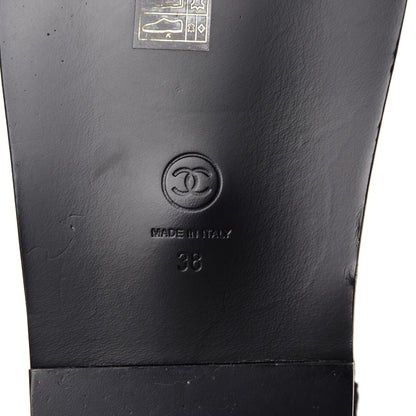 Chanel Fabric Velcro Dad Sandals 38 Black 9 of 11