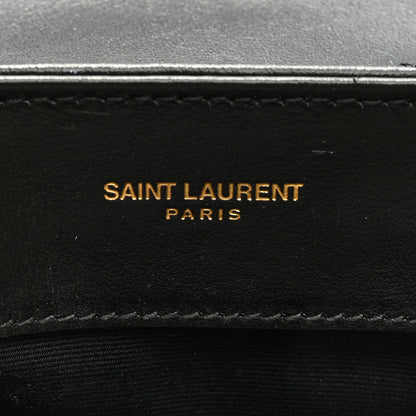Saint Laurent Calfskin Y Quilted Monogram Small Loulou Chain Satchel Black 5 of 7
