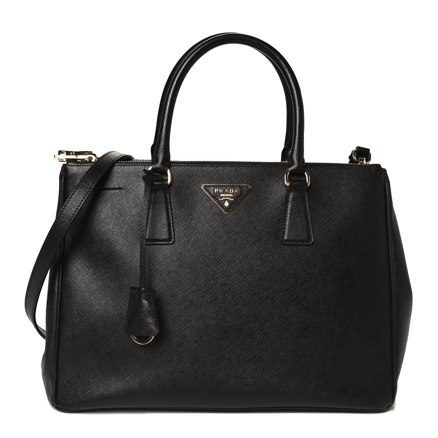 Prada Saffiano Medium Galleria Double Zip Tote Black 1 of 14