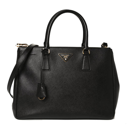 Prada Saffiano Medium Galleria Double Zip Tote Black 1 of 14