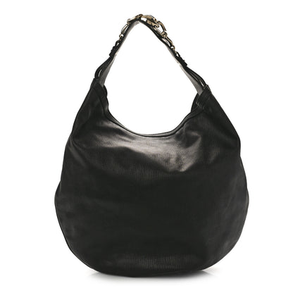 Gucci Calfskin Wave Hobo Black 1 of 12