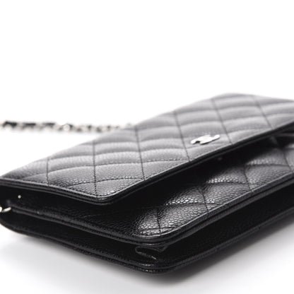 Chanel Caviar Quilted Wallet On Chain WOC Black 6 of 12