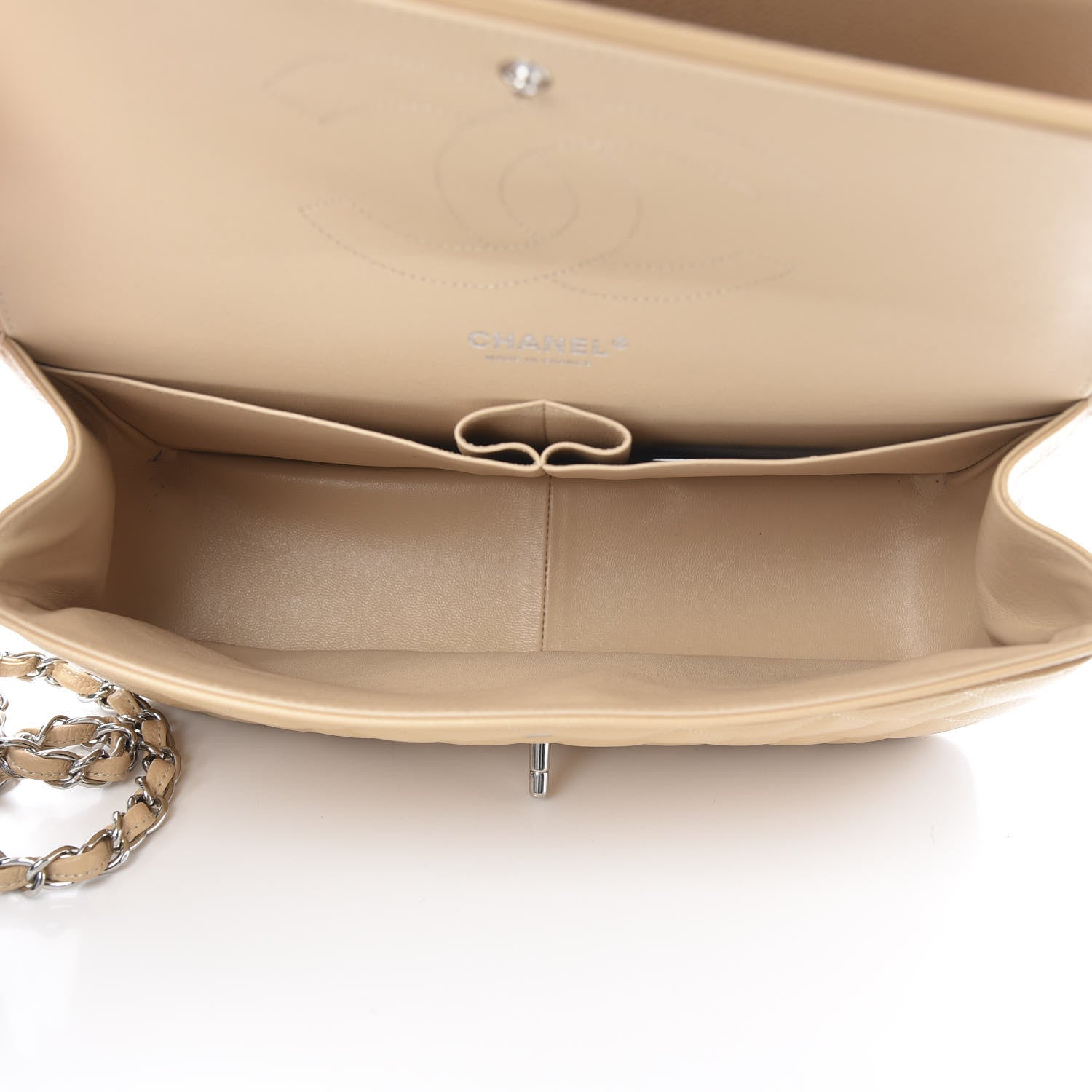 Chanel Caviar Quilted Jumbo Double Flap Beige Clair 5 of 16