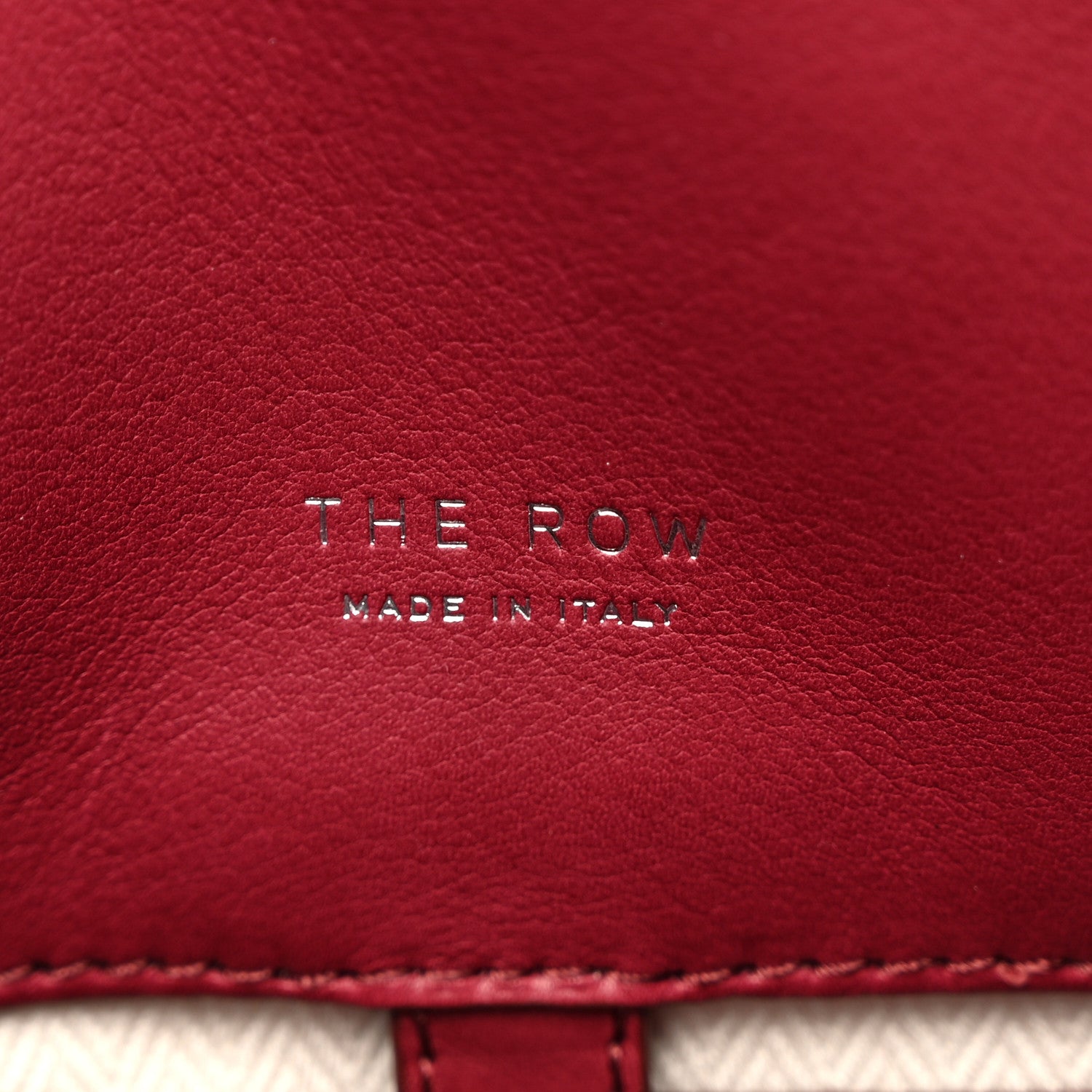 The Row Polished Saddle Calfskin Soft Margaux 15 Amaranto 6 of 9