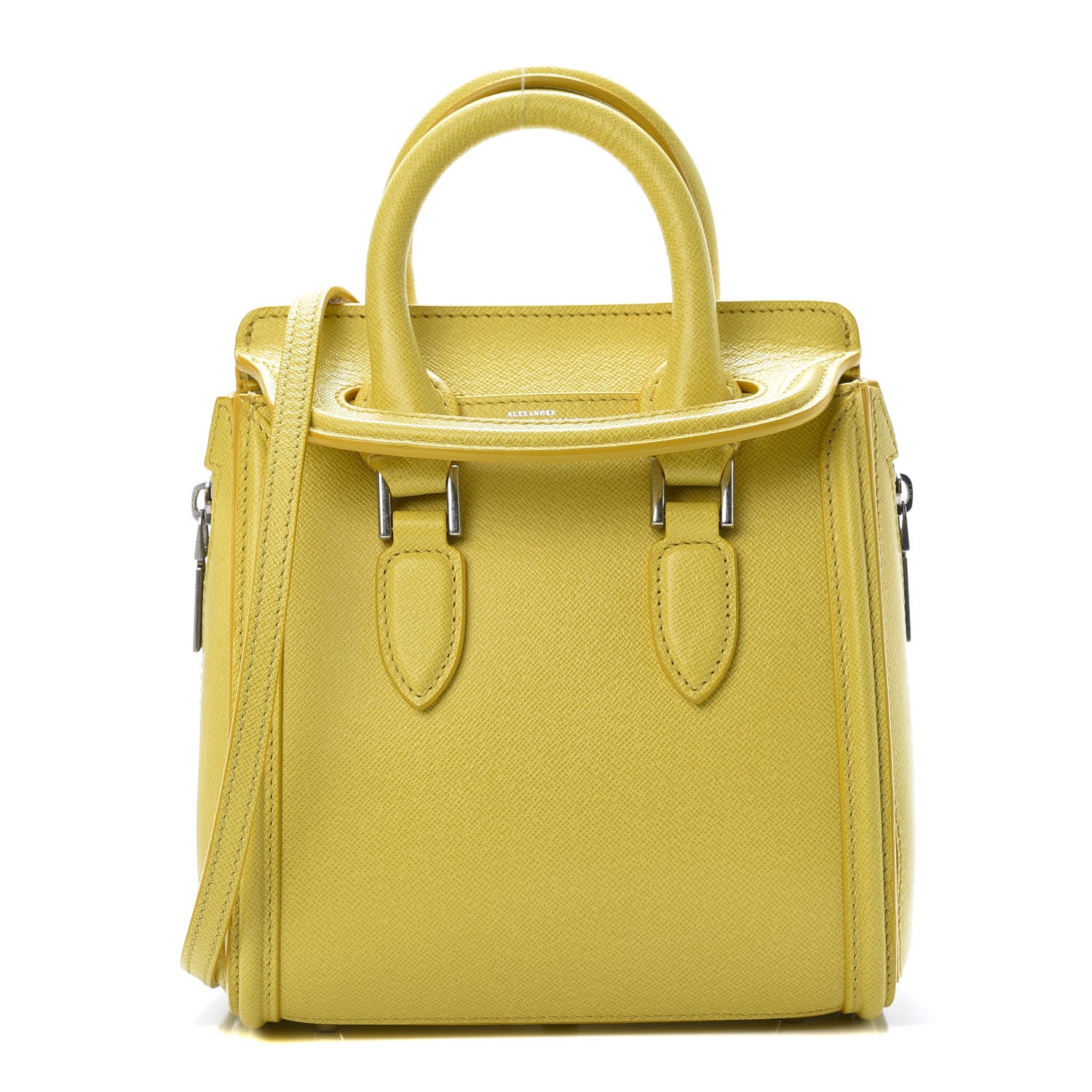 Alexander McQueen Calfskin Mini Heroine Yellow 1 of 12