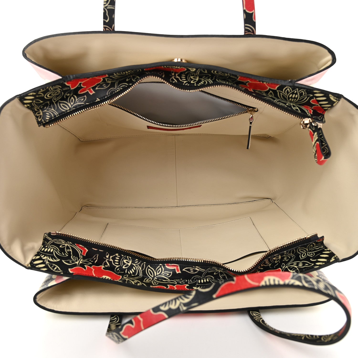 Valentino Garavani Vitello Mime Covered Tote Green Raspberry 5 of 8