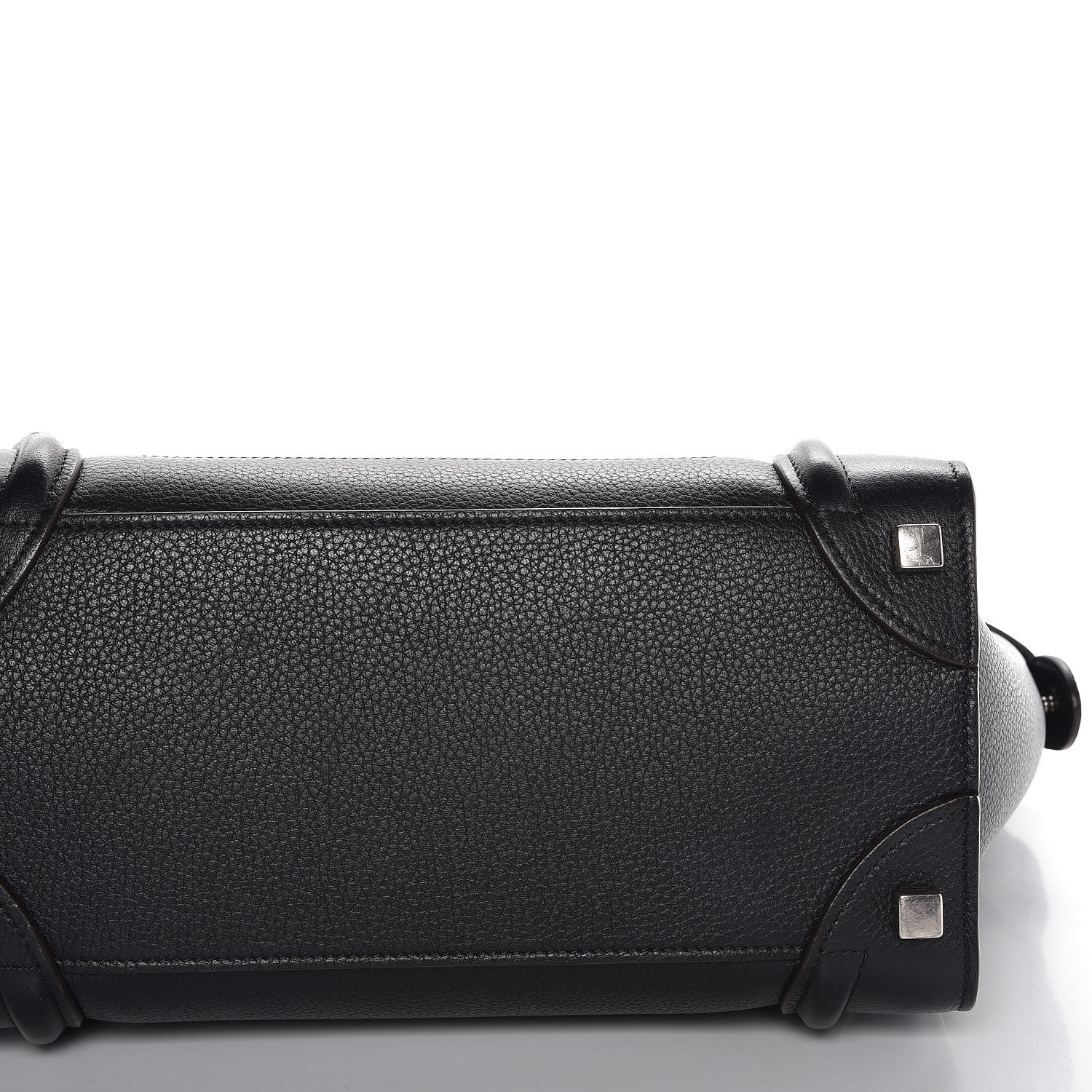 Celine Drummed Calfskin Micro Luggage Black 9 of 9