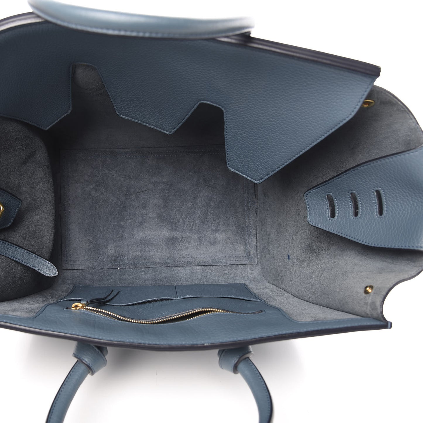 Crisped Calfskin Small Tie Knot Tote Slate Blue