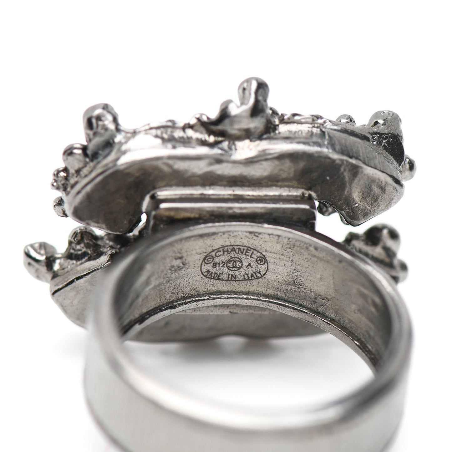 Enamel Crystal CC Ring 6 Dark Blue