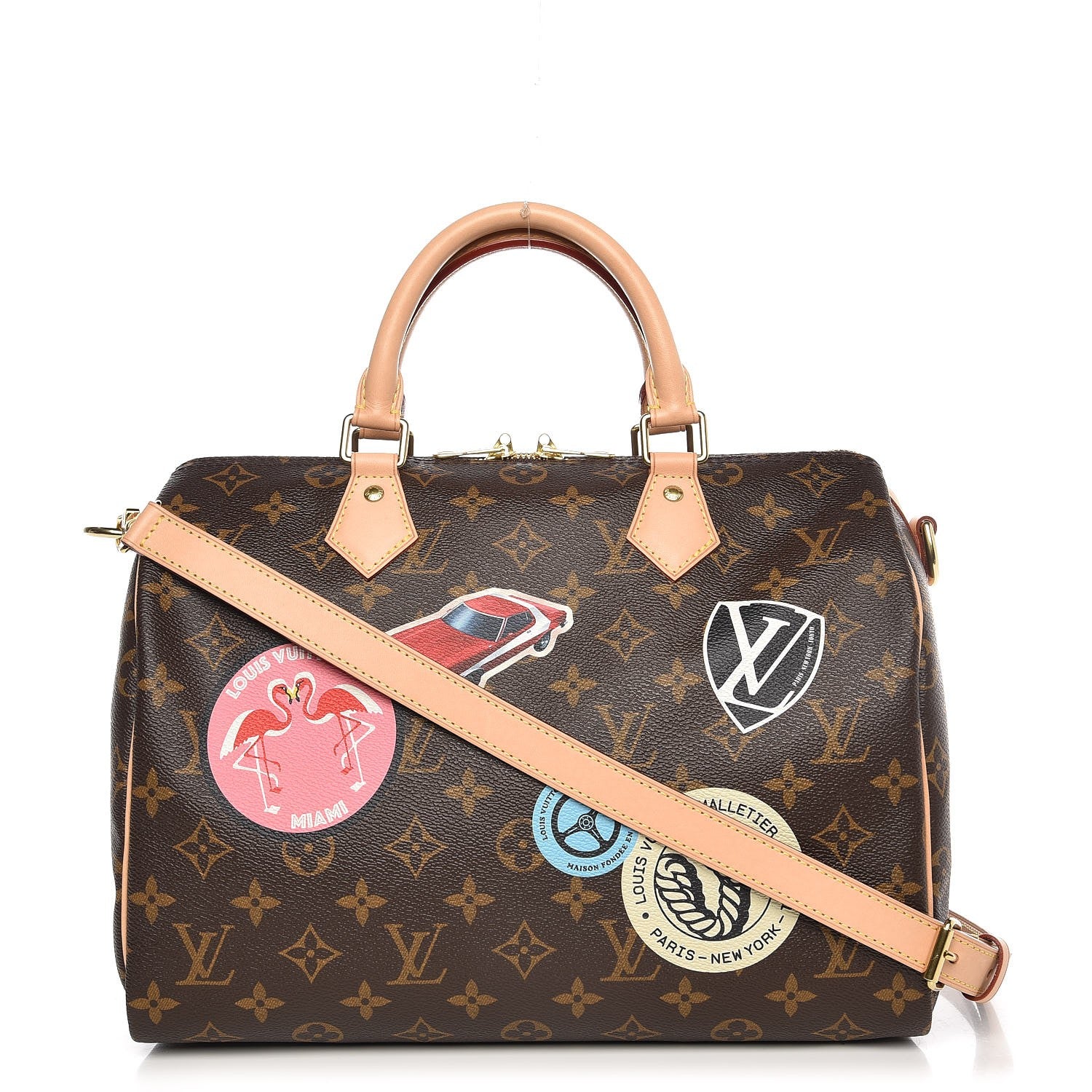 Louis Vuitton Monogram World Tour Speedy Bandouliere 30 1 of 8