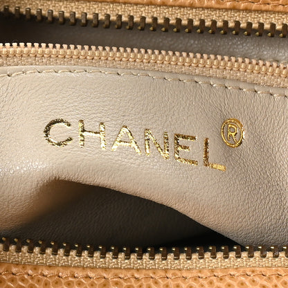 Chanel Caviar Chevron Tassel Tote Beige 6 of 10