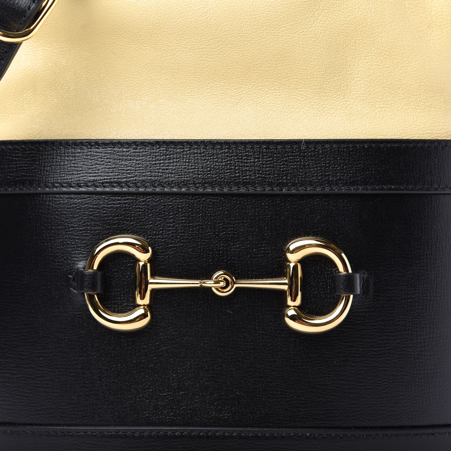 Gucci Azalea Sakai Be Green Calfskin Horsebit 1955 Drawstring Bucket Bag Black Butter 10 of 10