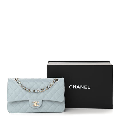 Chanel Caviar Quilted Medium Double Flap Light Blue 11 of 11