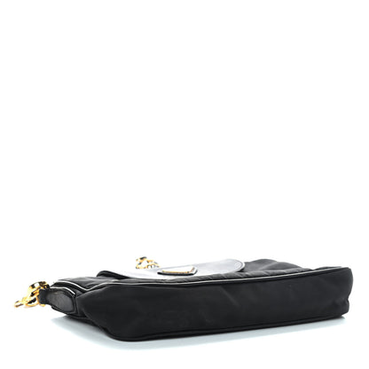 Prada Tessuto Nylon Saffiano Crossbody Bag Black 3 of 10