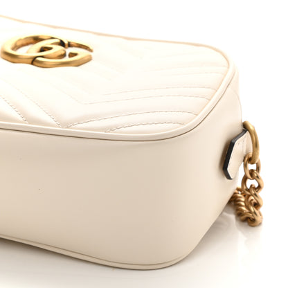 Gucci Calfskin Matelasse Small GG Marmont Chain Shoulder Bag White 8 of 8