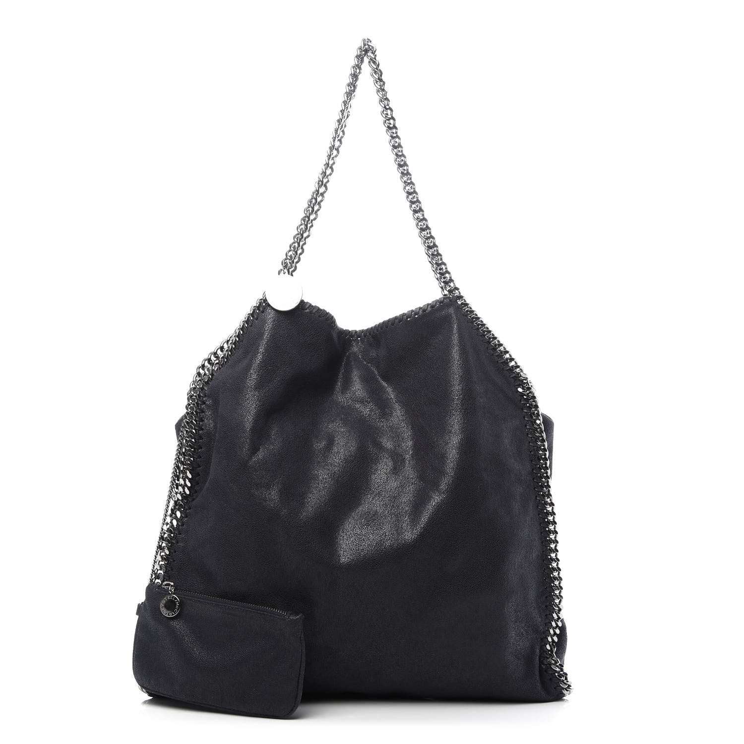 Stella McCartney Shaggy Deer Big Falabella Tote Navy 1 of 9