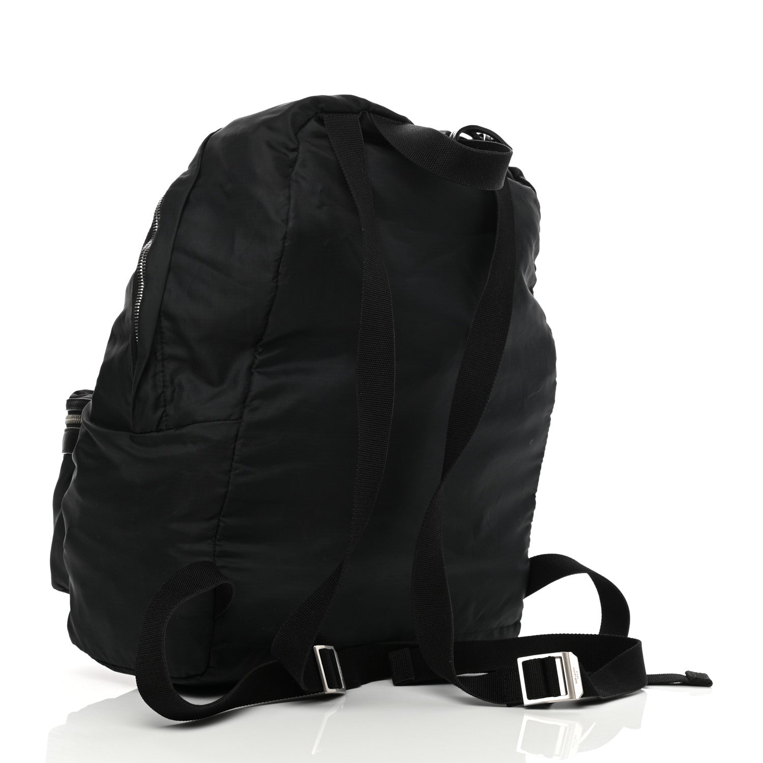 Saint Laurent Nylon City Fold Up Backpack Belt Bag Black 4 of 37