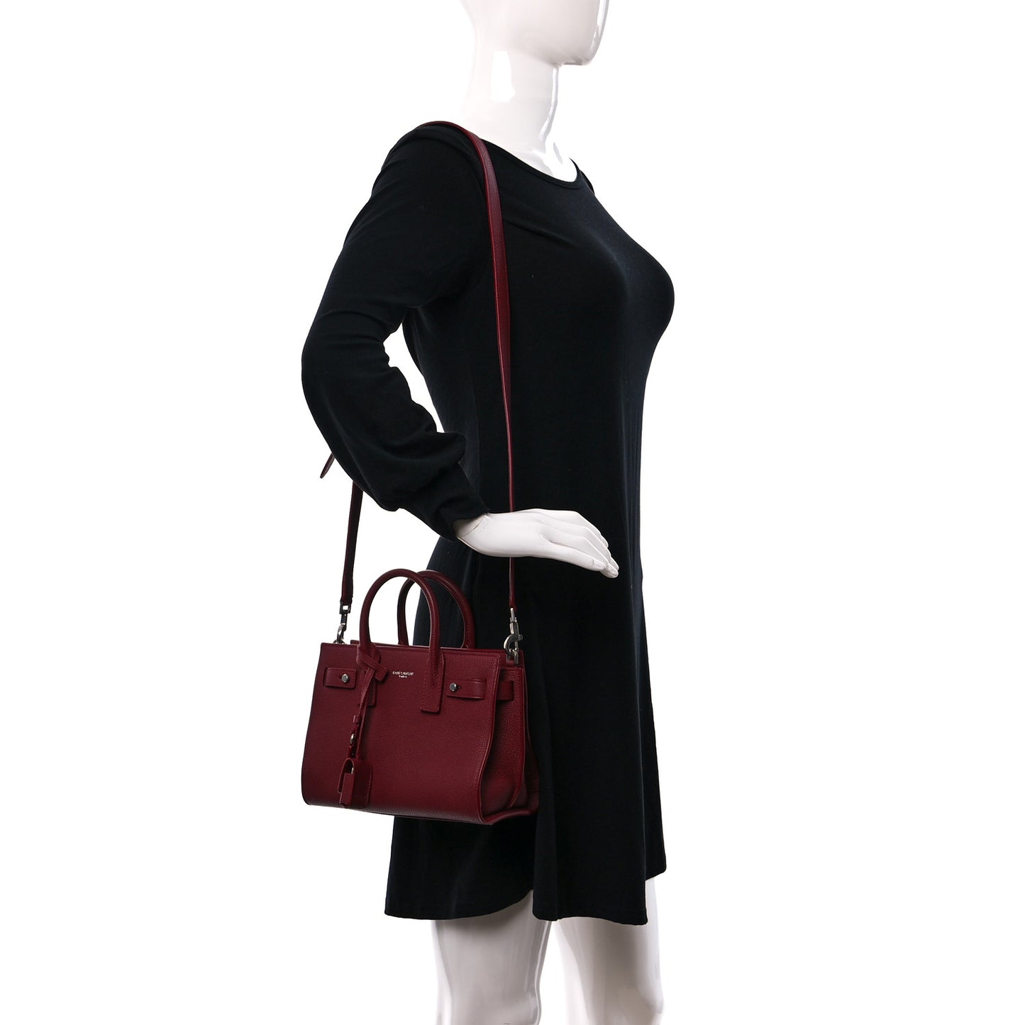 Grained Calfskin Nano Sac De Jour Souple Palissandre