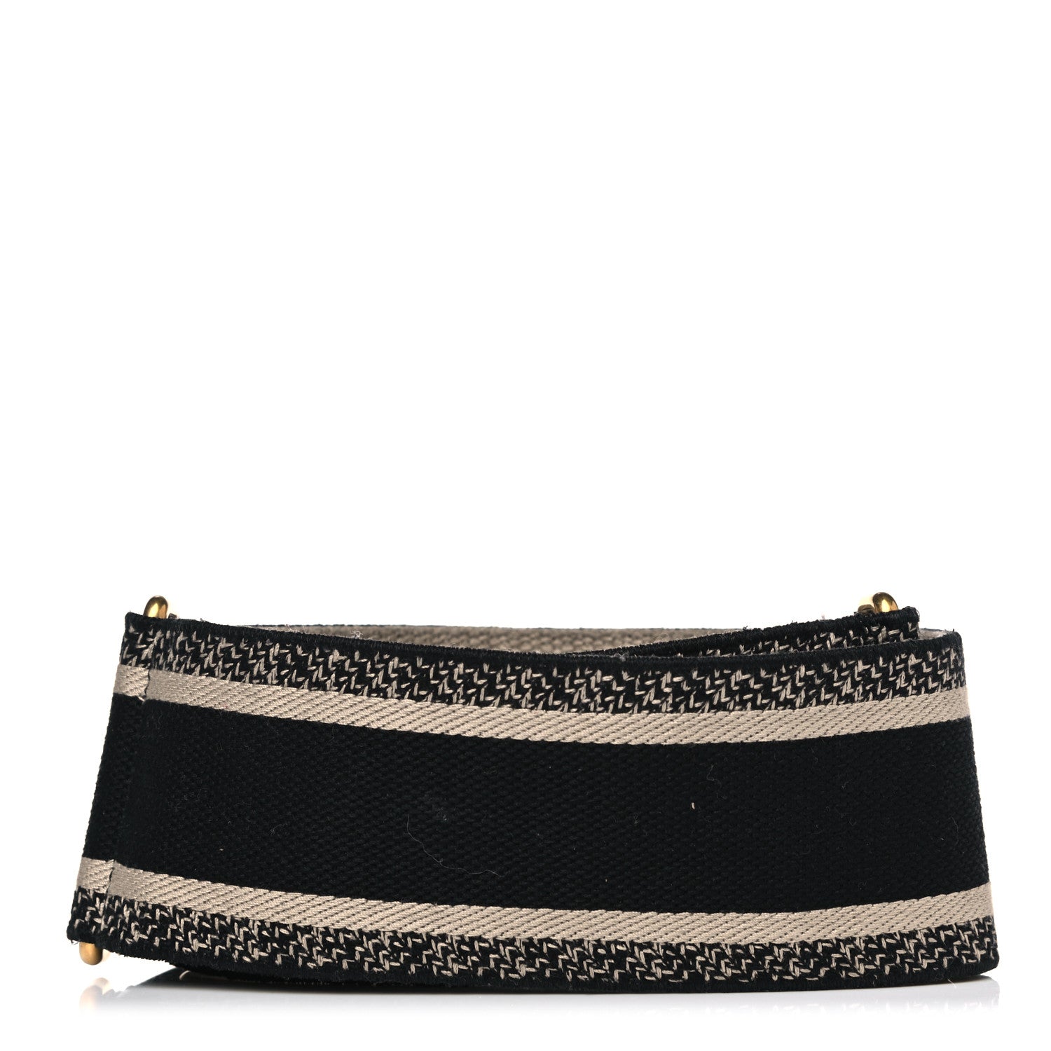 Christian Dior Canvas Embroidered Shoulder Strap Black 5 of 10