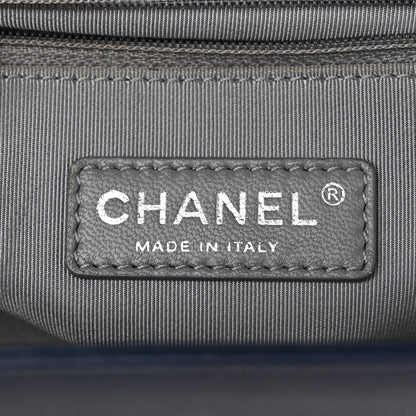 Chanel Calfskin Double Stitch New Medium Boy Flap Navy Blue 6 of 13