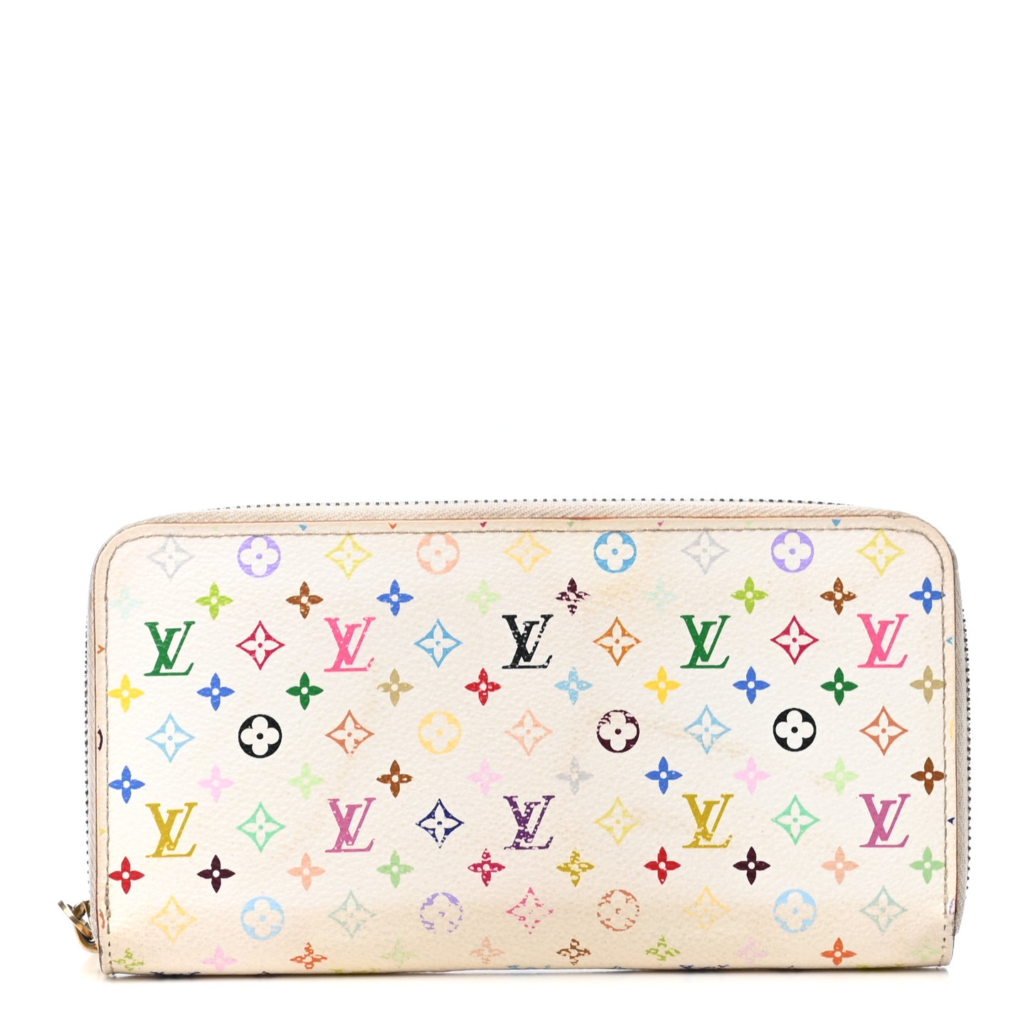 Monogram Multicolor Zippy Wallet White Litchi