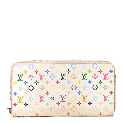 Louis Vuitton Monogram Multicolor Zippy Wallet White Litchi 1 of 10