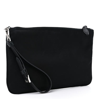 Prada Re-Nylon Saffiano Pouch Wristlet Black 3 of 8