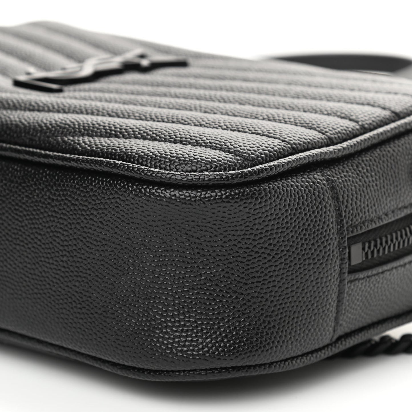 Grain De Poudre Matelasse Monochrome Monogram Mini Lou Camera Bag Black