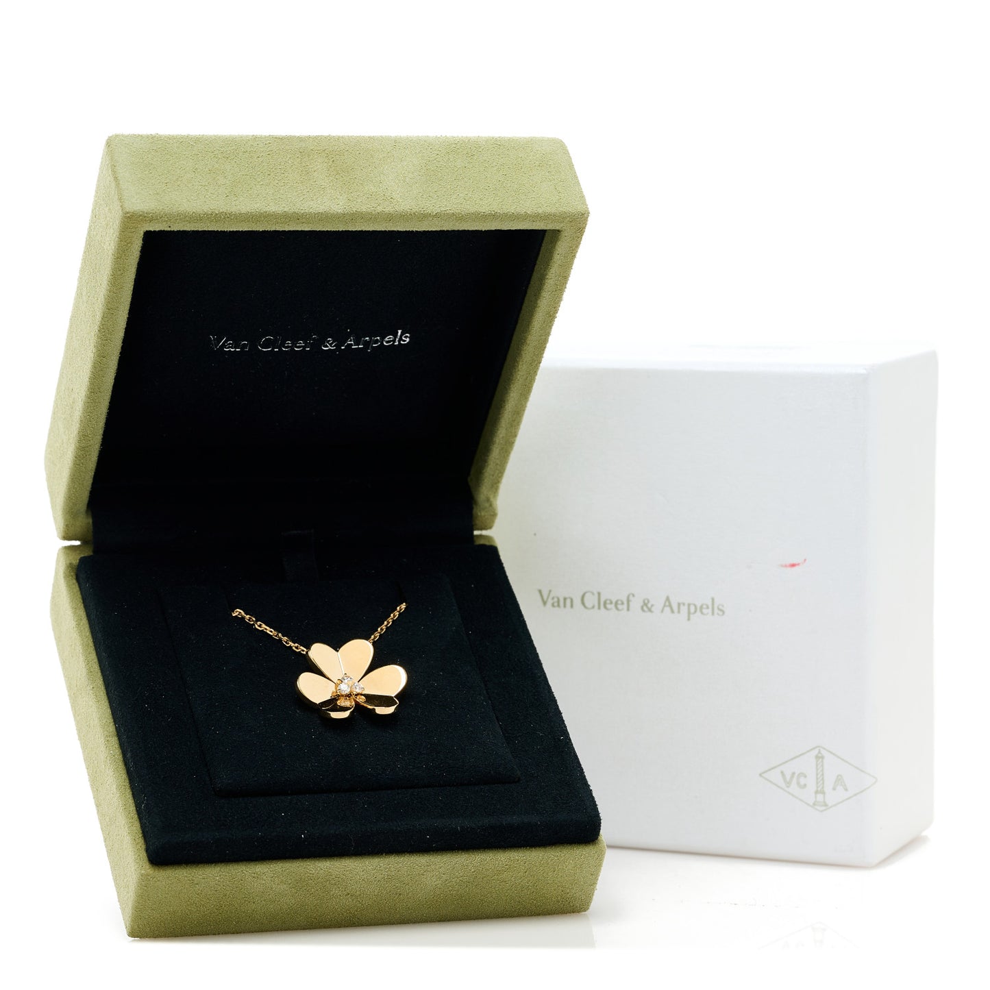 18K Yellow Gold Diamond Large Frivole Pendant Necklace