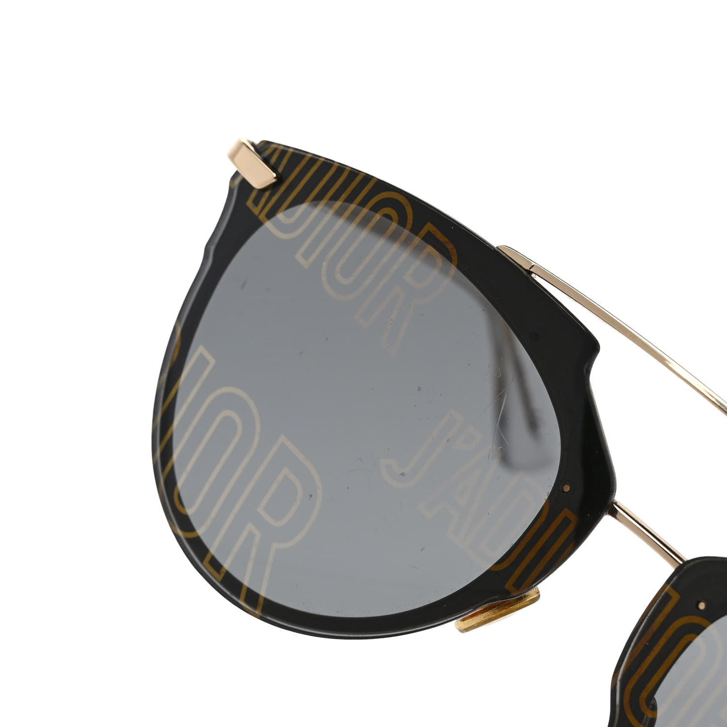 Reflected Prism Mirrored Sunglasses Black Gold