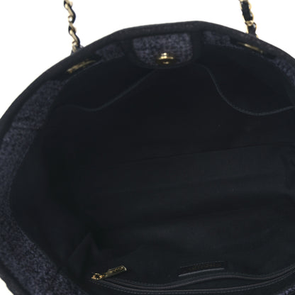 Chanel Mixed Fibers Calfskin Small Deauville Tote Blue 8 of 17