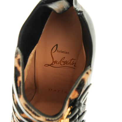 Christian Louboutin Calfskin Pony Hair Leopard Attroupa 120 Booties 36.5 7 of 8