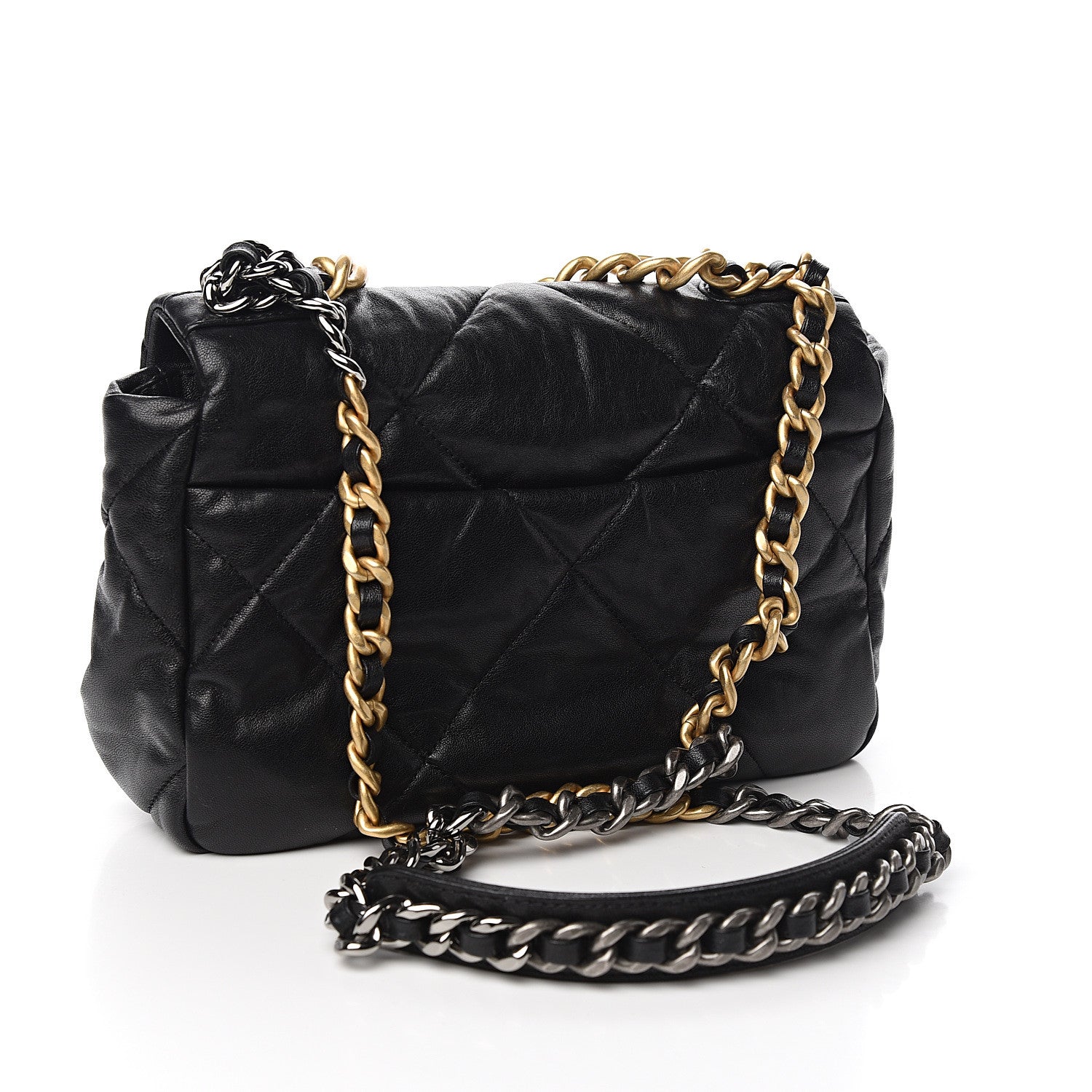 Chanel Goatskin Quilted Medium 19 Flap Black 2 of 10