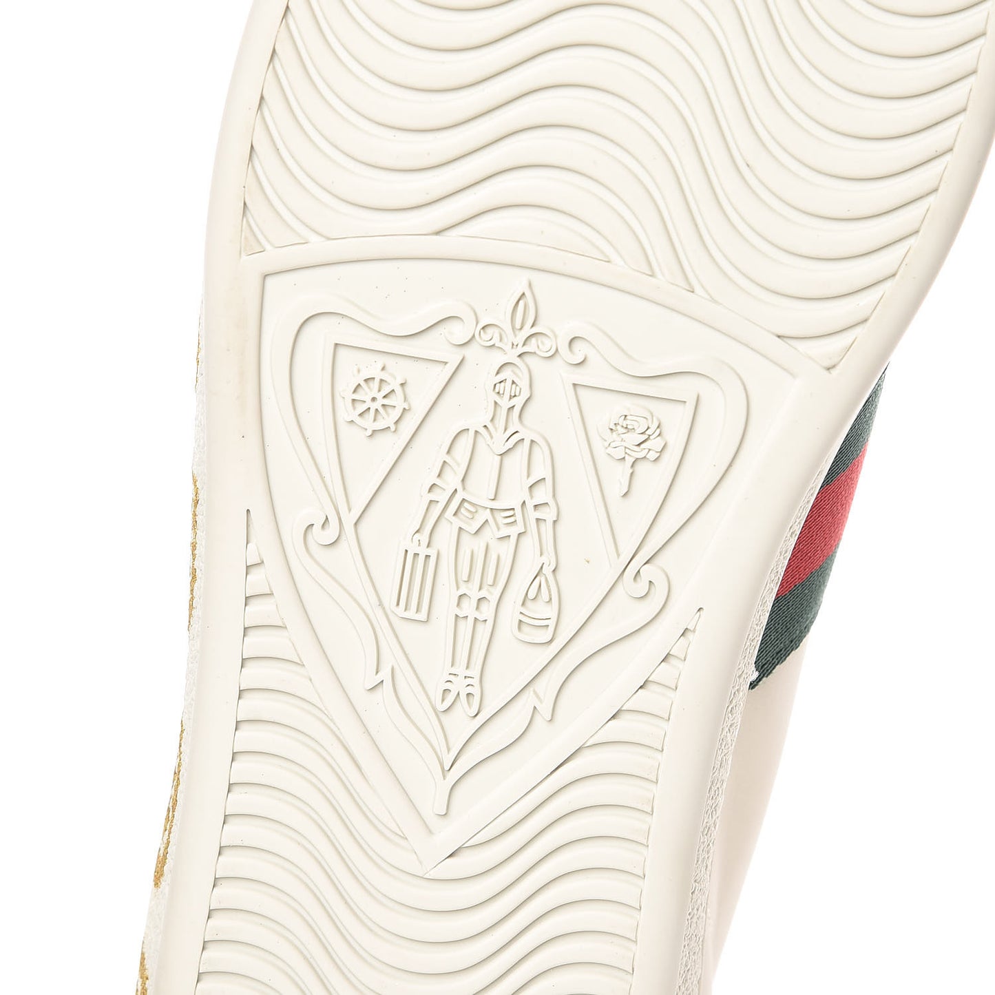 X SEGA Calfskin Ayers Web Guccy Womens Ace Sneakers 41 White