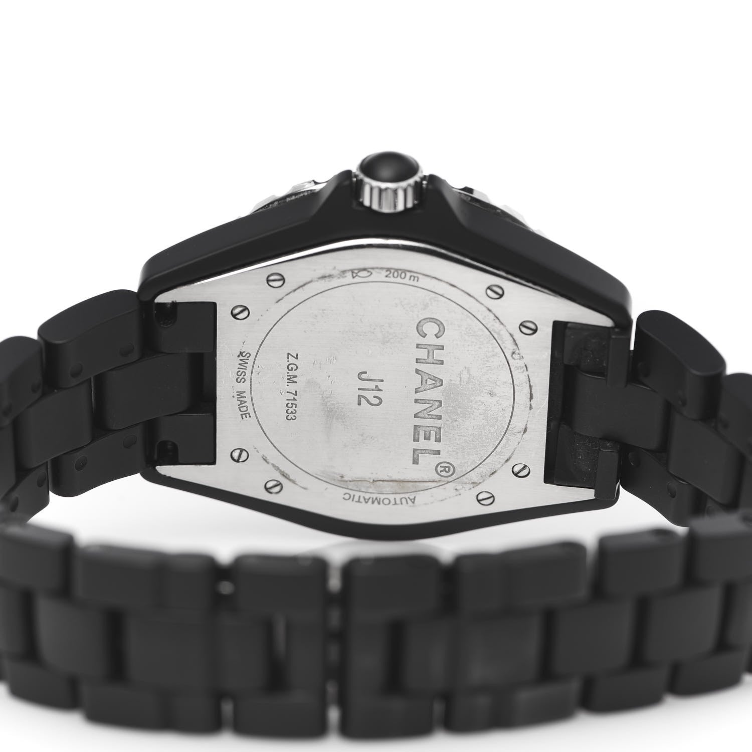 Chanel Stainless Steel Matte Ceramic 41mm J12 Automatic Watch Black 5 of 7