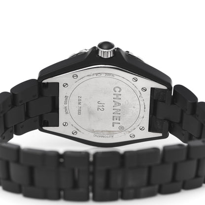 Chanel Stainless Steel Matte Ceramic 41mm J12 Automatic Watch Black 5 of 7