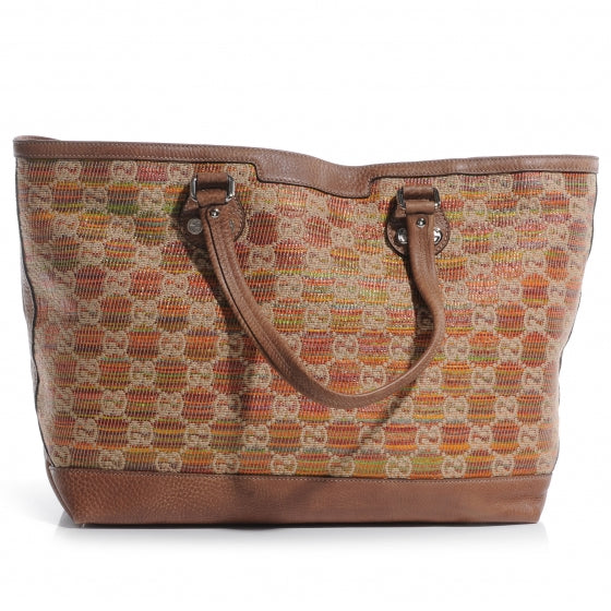 Gucci Straw Libeccio Monogram Large Sunset Tote Multicolor 1 of 9