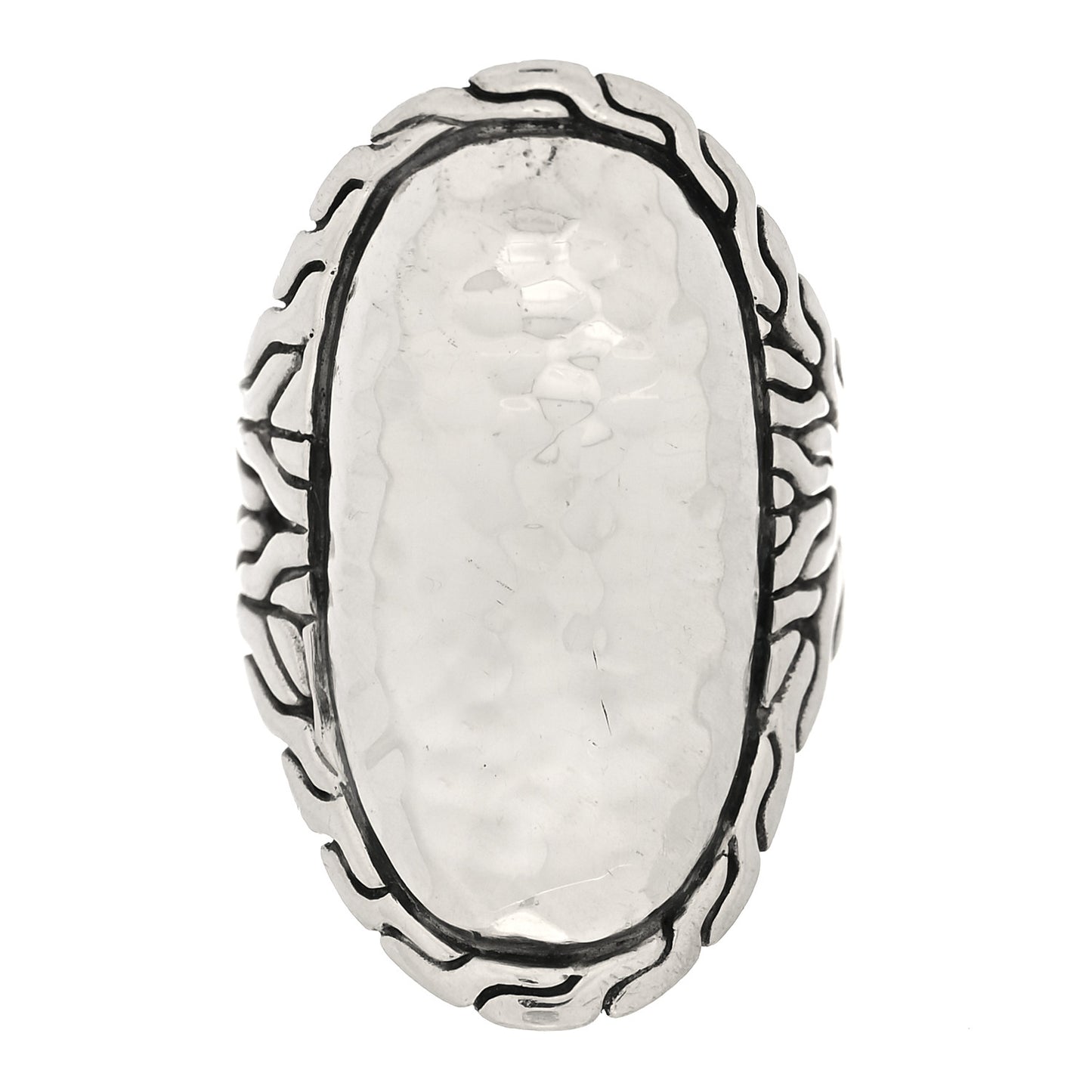 Sterling Silver Palu Hammered Saddle Ring 54 7