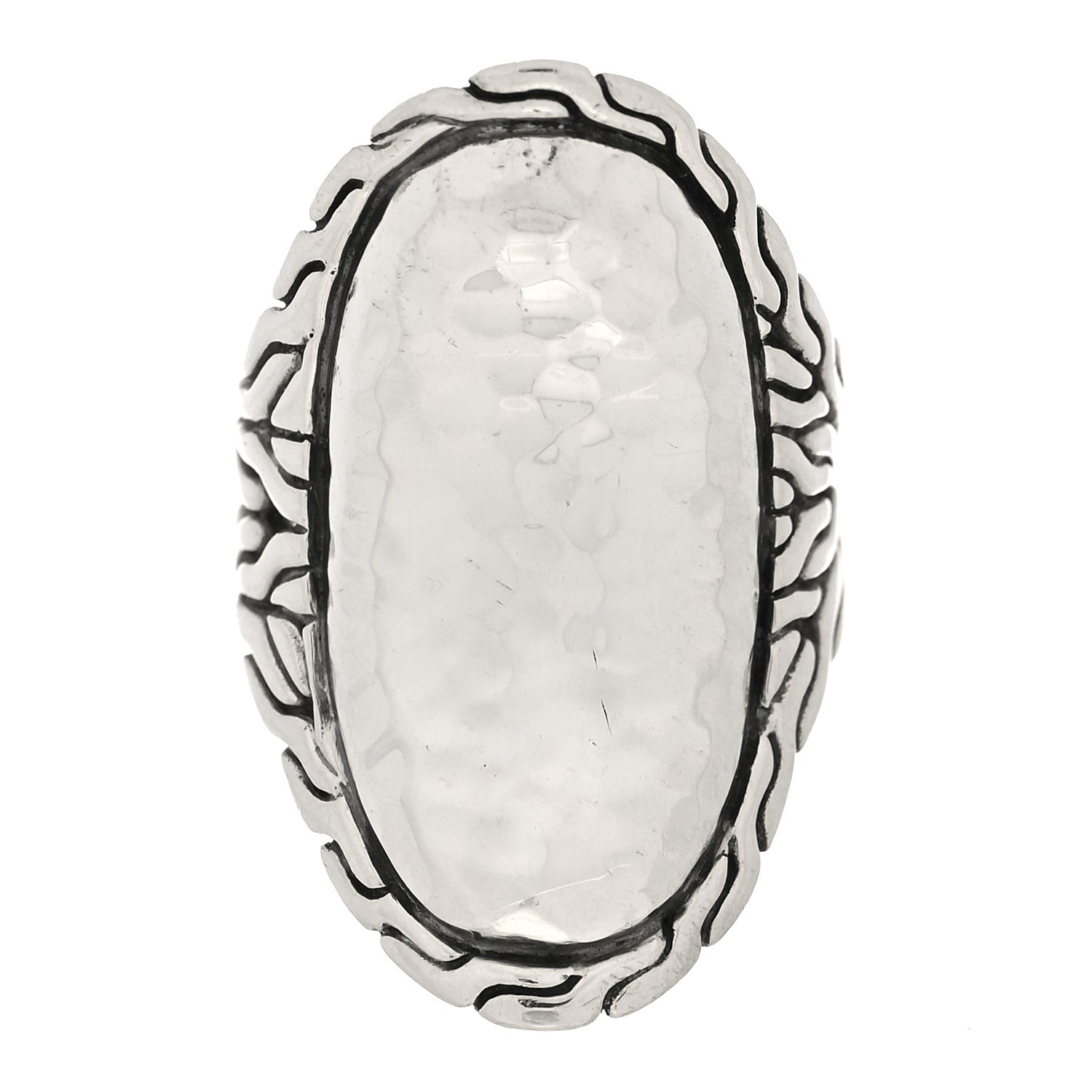 John Hardy Sterling Silver Palu Hammered Saddle Ring 54 7 1 of 4