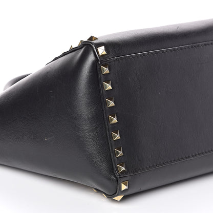 Valentino Garavani Vitello Small Rockstud Double Handle Tote Black 8 of 16