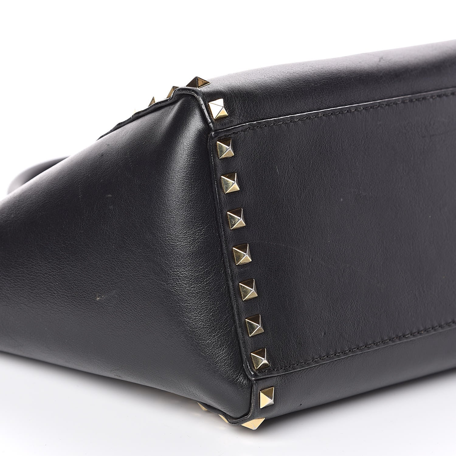 Valentino Garavani Vitello Small Rockstud Double Handle Tote Black 8 of 16