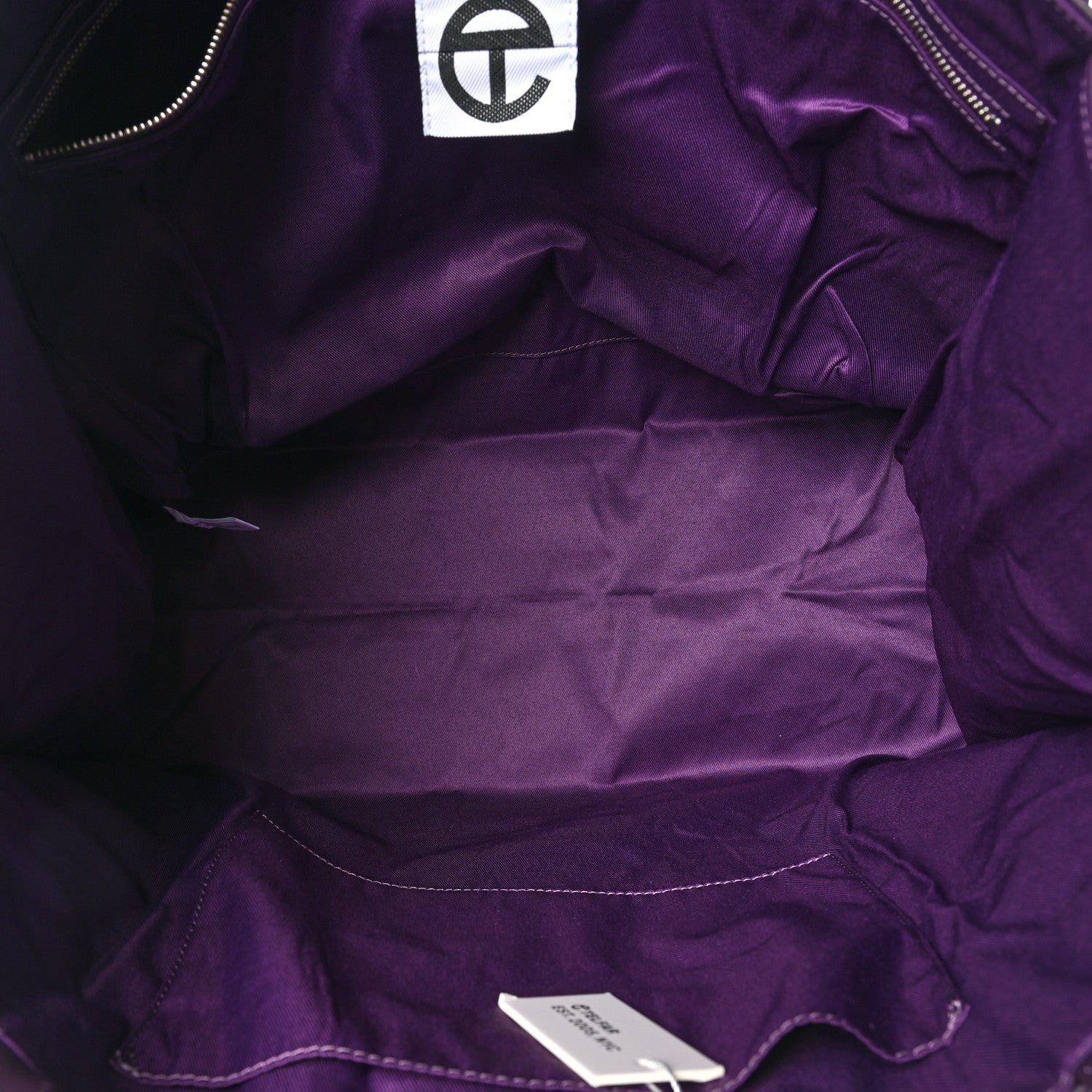 Telfar Vegan Leather Large Shopping Bag Eggplant 5 of 9